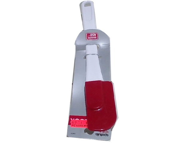 Heavy Duty Plastic Handle Silicone Bottle Head Spatula