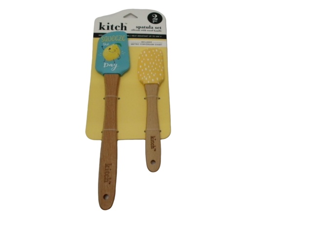 Spatula Set 2pc Silicone Squeeze The Day Kitch