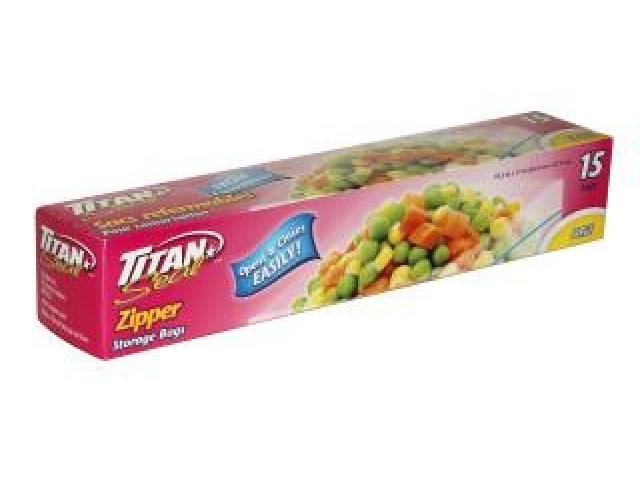 Titan Large zipper storage bags 15/bx 24/cs