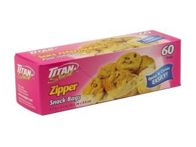 Titan Snack Zipper Bag 60/bx 24/cs