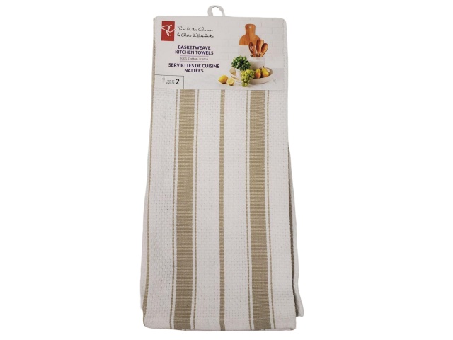 PC Basketweave Kitchen Towel 2pk 18x28 inch – Beige