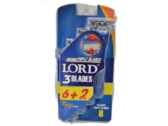 LORD3 8PK 6+2 FREE TRIPLE BLADES RAZORS