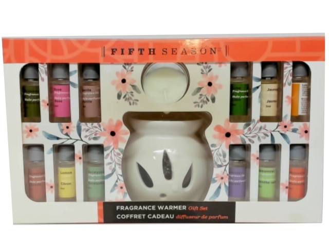 Fragrance Warmer Gift Set w/12 5mL Oils Fifth Season