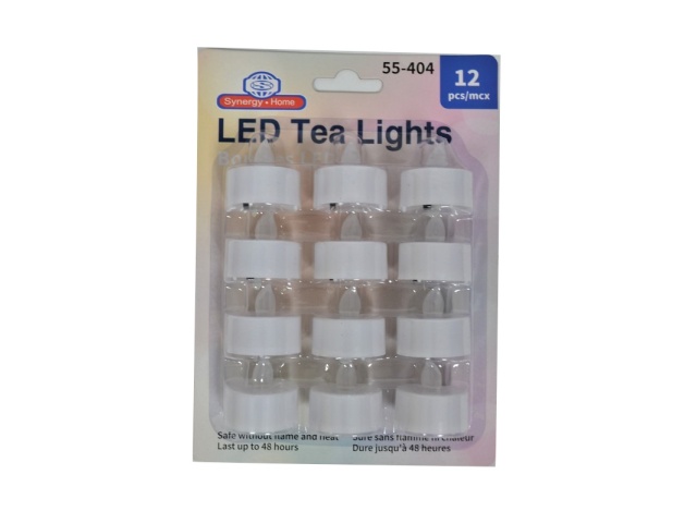 LED TEA LIGHTS 12PK WHITE