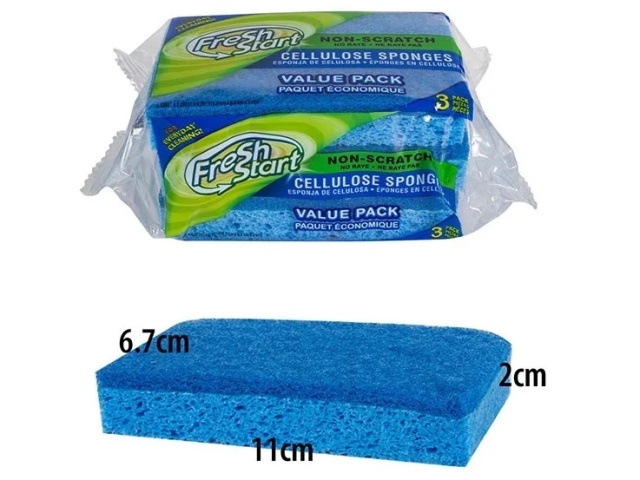 Fresh Start Non-Scratch Sponge 3 Pack