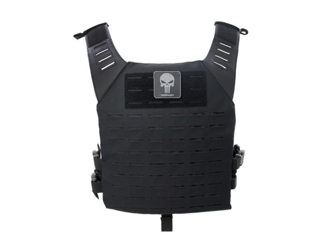 Valken Alpha Laser Cut MOLLE Plate Carrier - black skull