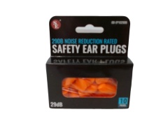 Safety Ear Plugs 29db NRR 10prs.