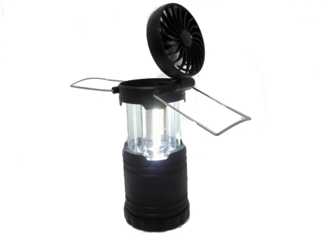 Pop up lantern with fan