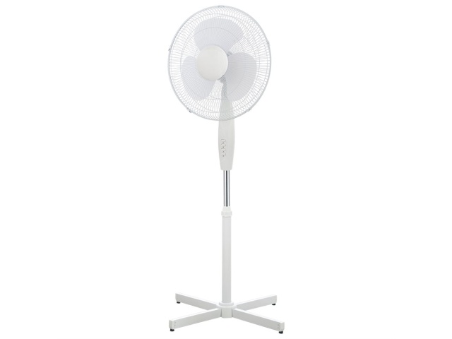 Oscillating Pedestal Fan 3-Speed Adjust Height 16in