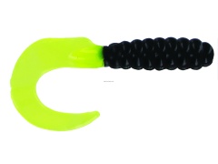 3 Curl Tail Grub Black/Chart  10 per pack