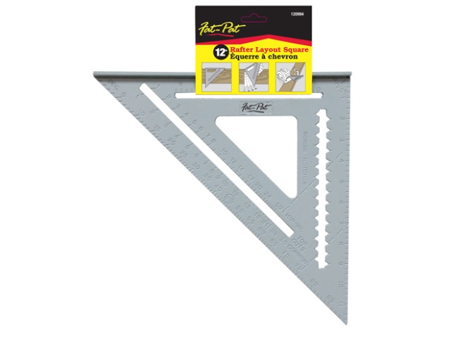 Square 12 inch rafter angle