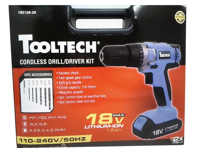 Cordless drill 18 volt lithium battery