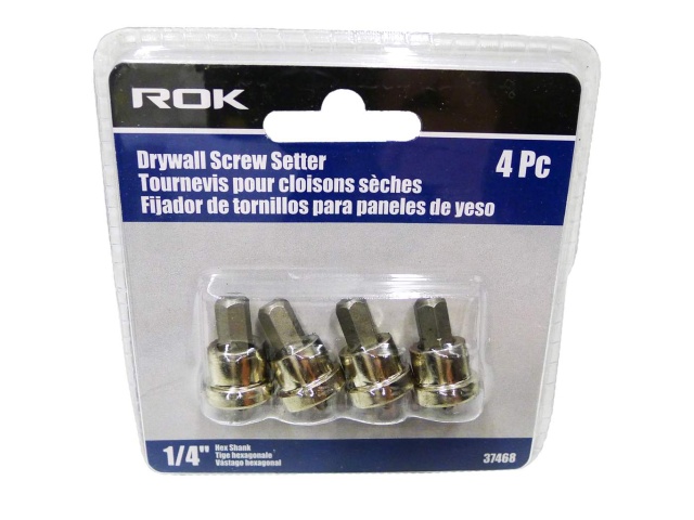 Drywall screw setter 4 pack 1/4 shank