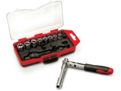 Screwdriver bit and socket set 23 pc