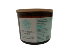 Scented Soy Candle 9.7oz. 2 Wick Focus Aromatherapy