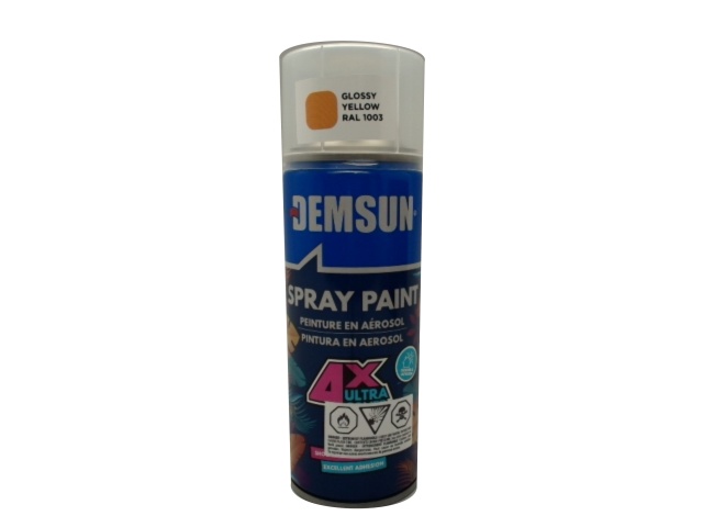 Spray Paint Glossy Yellow 300g. Demsun