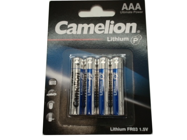 Camelion AAA lithium 4 pack batteries