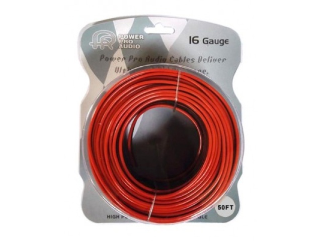 16GA 50FT Speaker Wire CCA - Black & Red