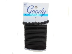 Hair Elastics 20+1pk Medium Hair Ouchless Black Goody