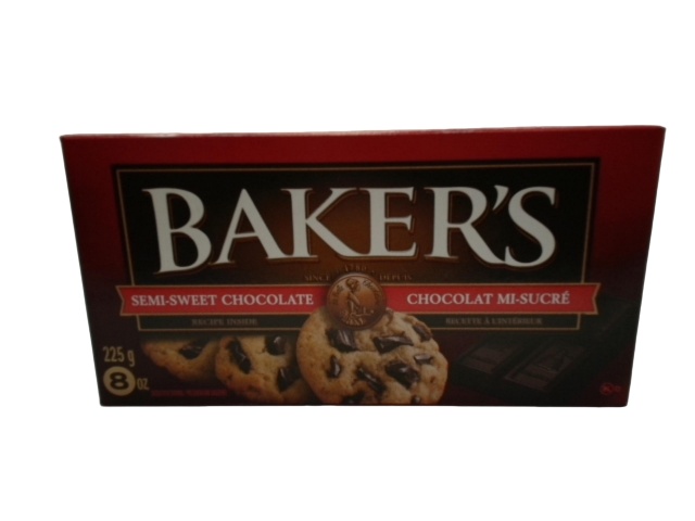 Baker\'s Semi Sweet Chocolate 225g.