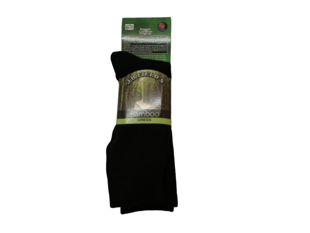 Bamboo Dress Socks Large Black 3pk. J.B. Field\'s