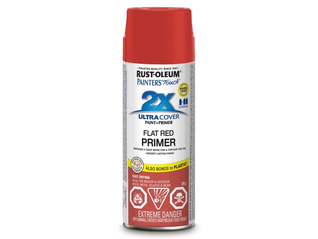 Rustoleum Flat Red Painters Touch 2X Primer Spray 340G