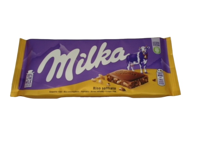 Milka Chocolate Bar Riso Soffiato 100g.