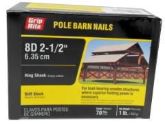 Pole Barn Nails 8d 2-1/2 70pcs