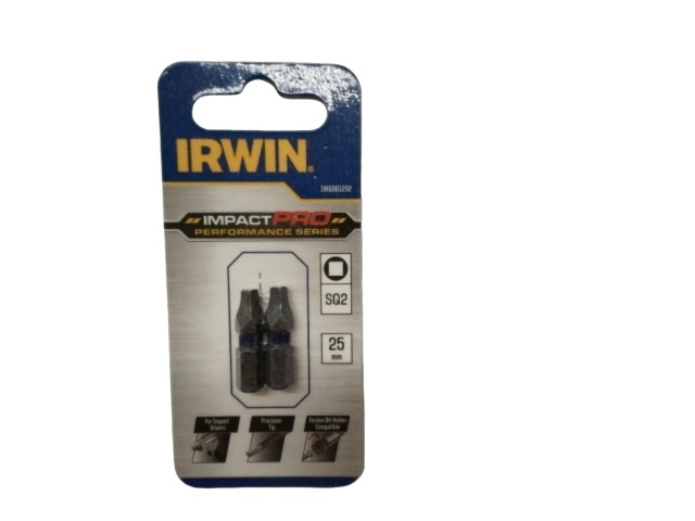 Impact Driver Bits 2pk. Sq2 25mm Impact Pro Irwin