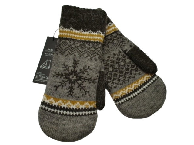 Ladies Mittens Chenille Fits