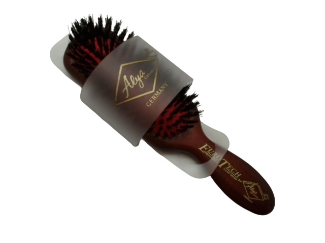 Hairbrush Dark Wood Handle w/Red Euro Tech Alya Canada