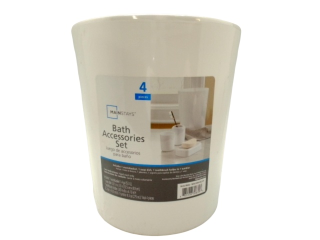 Bath Accessories Set 4pc Mainstays