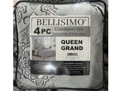 4PC Comforter Set – Jacquard / Grey King