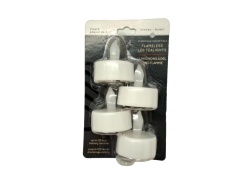 Flameless LED Tealight Candles 4pk. White Sterno Home