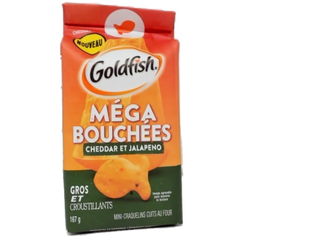 Goldfish Mega Bites Crackers Cheddar Jalapeno 167g.