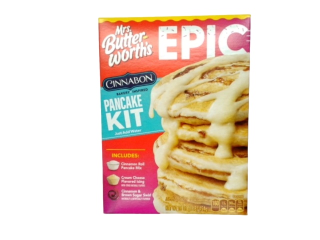 Mrs. Butterworth\'s Epic Cinnabon Pancake Kit 454g.