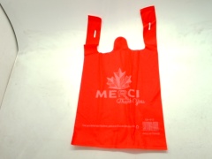 Reusable Shopping Bag Red Merci Thank You