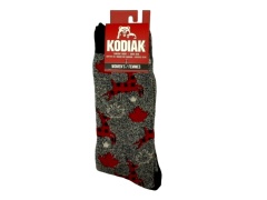 Socks Women's Boot 2pk. Black Mix Reindeer Kodiak