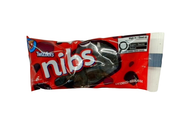 Twizzlers Nibs Black Licorice 75g.