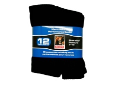 Socks Men's 12pk. Athletic Performance Black Kodiak