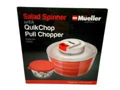 Salad Spinner w/Quick Chop Pull Chopper Mueller Austria