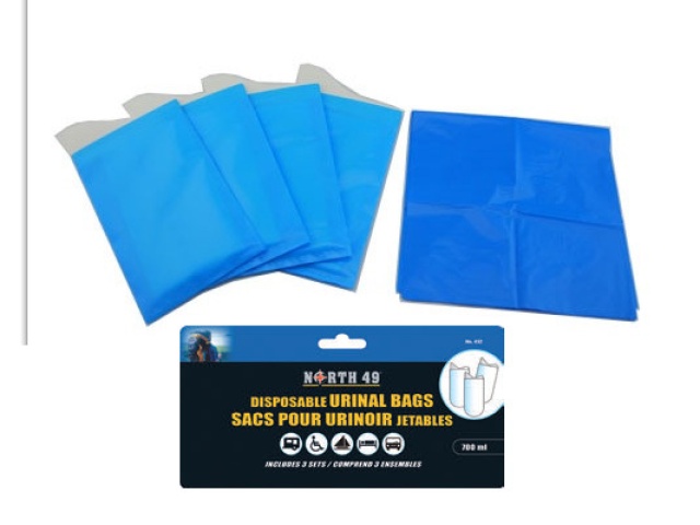 Disposable Urinal Bags 700ml - 3 Per Pack (special Price)