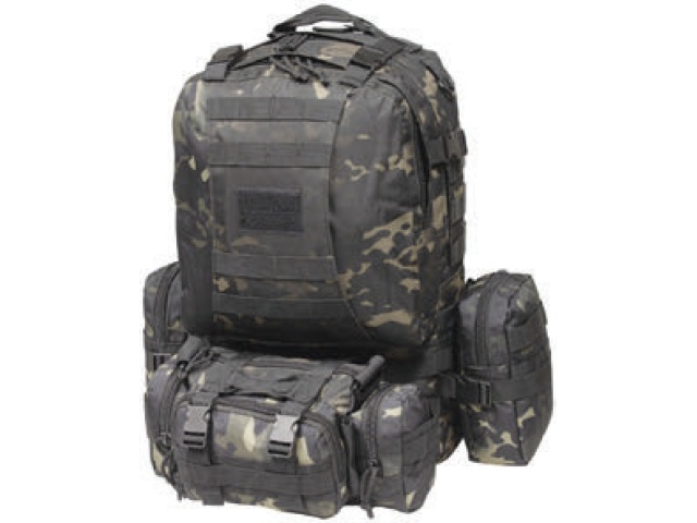 Mil-spex Stealth Modular Tactical Pack Black Uniflage - 50 Litres