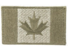 Canadian Flag Patch - Coyote 3.25x2 Inch 8.25x5cm