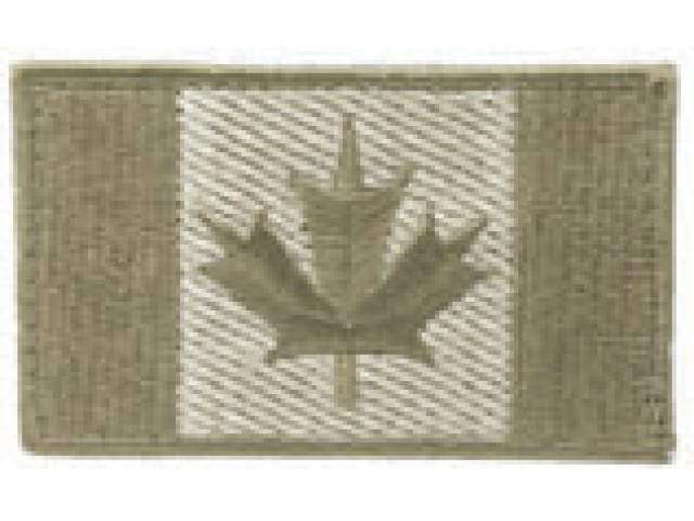 Canadian Flag Patch - Coyote 3.25x2 Inch 8.25x5cm