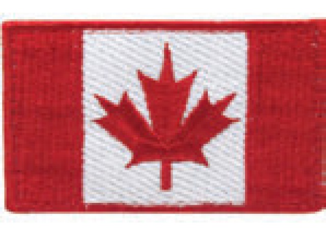 Canadian Flag Patch - Red 3.25x2 Inch 8.25x5cm